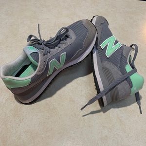 Womens New Balance 515 Gray/Mint Sneakers Size 7.5